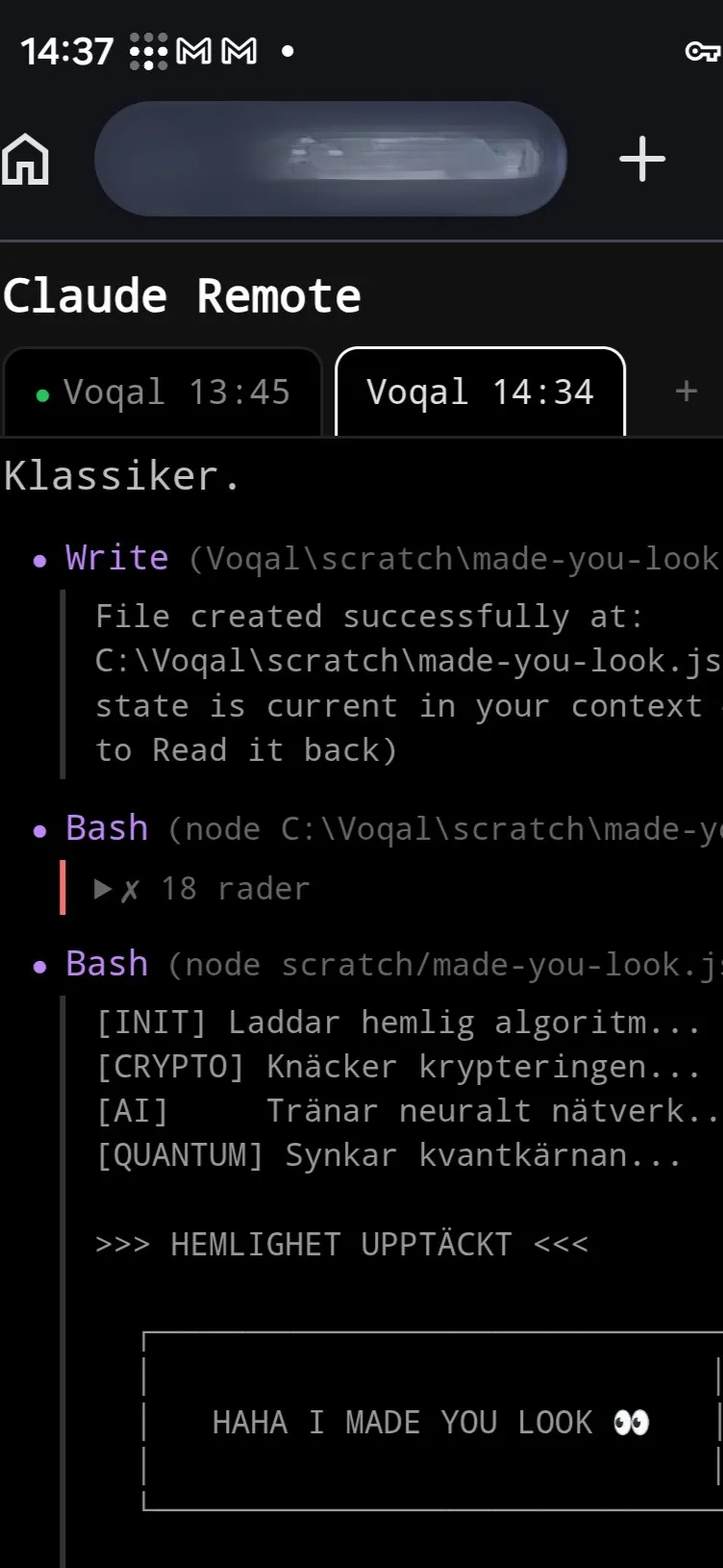 Remote Claude Code via Tailscale